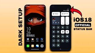 Install iOS18 Official Status Bar On Xiaomi HyperOS & Miui  Dark iOS Homescreen For HyperOS  iOS