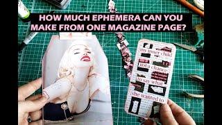Making Junk Journal Ephemera from One Magazine Page  Tips for Your Junk Journal  Upcycle Magazines