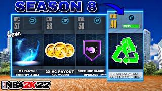I REVEALED ALL THE NEW SEASON 8 REWARDS IN NBA 2K22 2 DAYS EARLY! NEW ENDGAME LEVEL 40 REWARD COMING