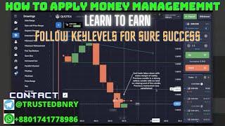 Candlestick patterns key level & Money Management system are key to success of binary option trading