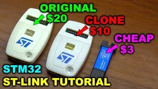 Usage ST-LINK V2 Tutorial. STM32 Programming for Beginners. Cheap clone ST-Link comparation