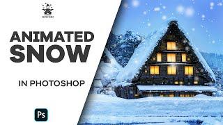 How to make Animated Snow in Photoshop | Photoshop Animation Tutorial | GIF in Photoshop