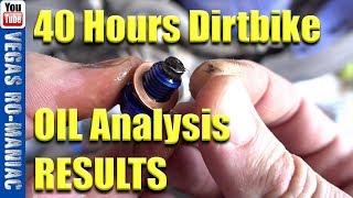  40 hours Oil change  Oil Analisys Dirt Bike motorcycle Yamaha YZ250FX