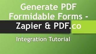 Generate PDF (or Full PDF Template) Based on Formidable Forms