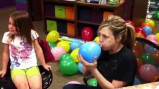 Balloon blowing contest