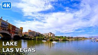 [4K] Lake Las Vegas Tour - The Village, Henderson Nevada