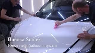 Оклейка автомобиля Tesla Model 3 Полиуретановой пленкой SunTek