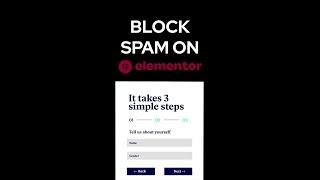 How to ACTUALLY BLOCK Spam on #Elementor Forms #Shorts