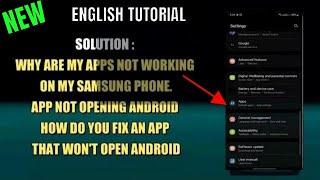 How Do You Fix An App That Won't Open Android || Why Are My Apps Not Working On My Phone [Fix] 2025