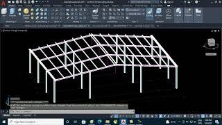 Vẽ 3D AutoCAD thiết kế kết cấu thép nhà xưởng -1