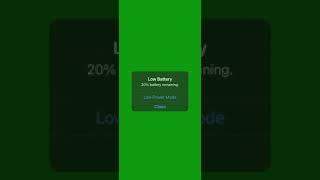iPhone low battery green screen