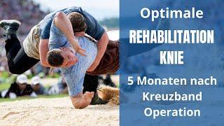 Rehabilitation Knie- 5 Monaten nach Kreuzband Operation beim Schwinger, Schweiz