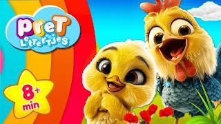 Dierengeluiden Leren voor Peuters - Kip & Haan | ⭐ Pretlettertjes:  Dieren Filmpjes ⭐ Nederlands