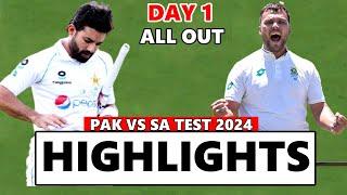 Pakistan vs South Africa 1st Test Match Day 1 Full Highlights | Pak vs Sa Test Highlights 2024