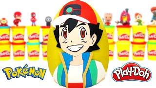 Ash Ketchum Dev Sürpriz Yumurta Oyun Hamuru Play Doh Pokemon Oyuncakları