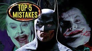 BATMAN (1989) - Top 5 Movie Mistakes, Tim Burton, Michael Keaton DC Superhero Movie