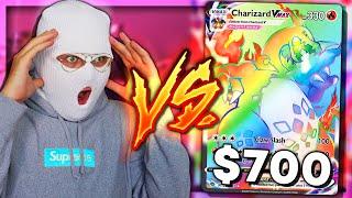 INSANE $700 RAINBOW CHARIZARD OPENING (PACK BATTLE VS PAPA)