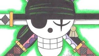 Drawing Jolly Roger of Roronoa Zoro - One Piece.