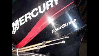 Part 3 Mercury Outboard controls installation - control box,,  shift & throttle & electrical cables