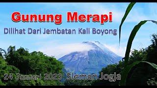 View Gunung Merapi  /  Dari Jembatan Kali Boyong Turi Pakem  /  Sleman Yogyakarta.