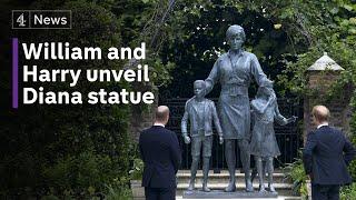 Princess Diana: Princes William and Harry unveil statue of their mother