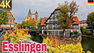 Esslingen Germany2023/4k Walking Tour Historical Old Town and Castle/ 4k Walk Old Town Esslingen/