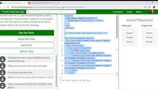 jQuery  Change Text Inside an Element Using jQuery   Learn freeCodeCamp   Google Chrome 2019 09 17 1