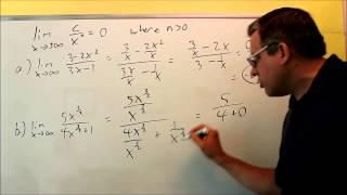 Limits at Infinity and Negative Infinity: Rational Expressions