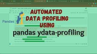 Automated Data Profiling using ydata-profiling on Pandas Dataframe - #azuredatabricks
