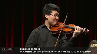 Zhen Liu performs Mozart's Violin Concerto No. 4, K. 218