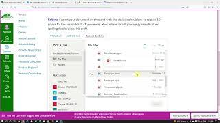 Assignment Submission  Uploading a OneDrive File