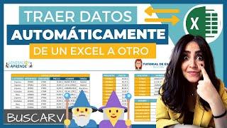  BUSCARV EXCEL: Cómo traer datos de una hoja de EXCEL a otra (FÁCIL Y DE MANERA AUTOMÁTICA) 