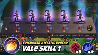 Perfect Way To Use Vale Skill 1 || Summoner with Mystic Bureau‼️ Magic Chess - Mobile Legends