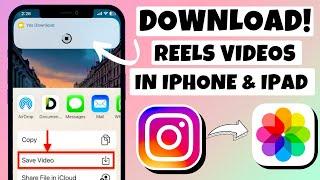 How to Download Instagram Reel Video on iPhone Gallery |  Save Instagram Reels To Camera Roll (2023)