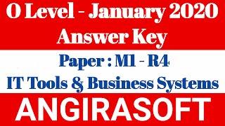 Answer Key | O Level M1 - R4 : IT Tools and Business Systems  | O Level January 2020 | Angirasoft