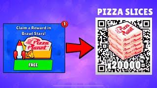 FREE! x20000 PIZZA SLICES PIZZA PLANET QR CODE | BRAWL STARS QR CODES 2025