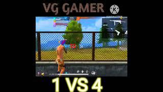 1 VS 4 Cultch in free fire  || ff shorts # vg gamer # shorts