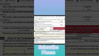 How to complete the digital W-8BEN form #treaty #adobestock #contributor