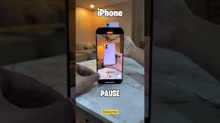 iPhone 16 Pro Max vs Samsung Android Pause button  #shorts #iphone #samsung