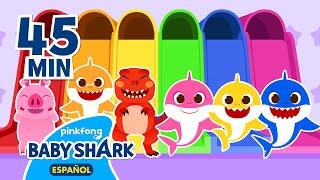 ¡Vamos a Jugar en Toboganes y Piscinas de Bolas de Colores! | Mix | Baby Shark en español