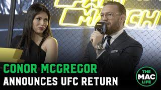 Conor McGregor announces January 18 for UFC return fight; eyeing Diaz & Khabib rematches in 2020