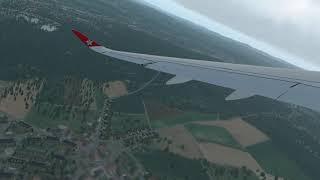 First Flight FF A350, X-plane 11, T/O ZRH RWY 16, VEBI3S Departure