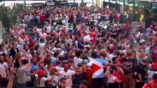 CRAZY SCENES  England fans REACT to penalty shootout in Euro 2024 quarter-final win 