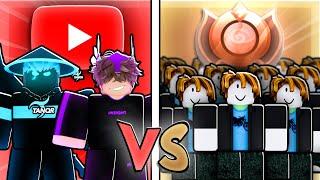 2 YOUTUBERS VS 25 BRONZE Players In Roblox Bedwars..