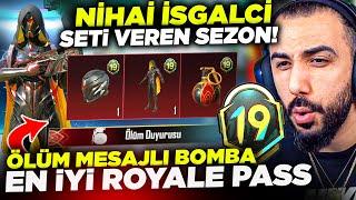 YENİ SEZON 19 GELDİ!!  NİHAİ SET VE ÖLÜM MESAJLI BOMBA VEREN İLK ROYALE PASS EFSANE! | PUBG MOBILE