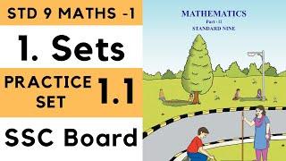 Class 9 Practice Set 1.1 Sets Chapter 1| 9th Maths 1 | Std 9 | Algebra New Syllabus | Maharashtra