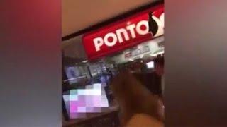 Porn video runs on TV store window display, video goes viral