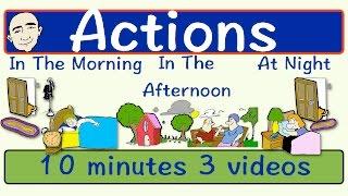 Everyday Actions - Morning, Afternoon, Night | Learn English - Mark Kulek ESL