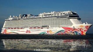 NORWEGIAN JOY | the unique ship horn of the NORWEGIAN CRUISE LINE ship | 4K-Quality-Video