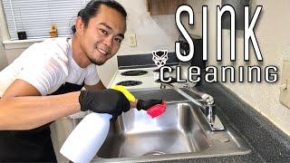 ASMR Cleaning the kitchen sink | scrubbing